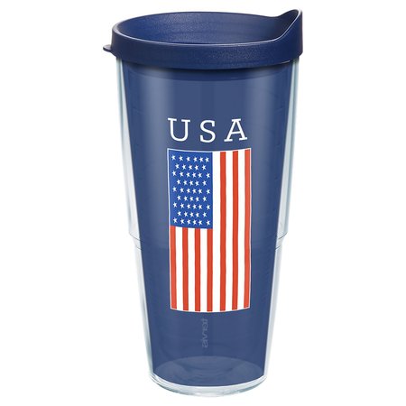 TERVIS TUMBLER Patriotic 24 oz USA Flag Multicolored BPA Free Insulated Tumbler 1350825